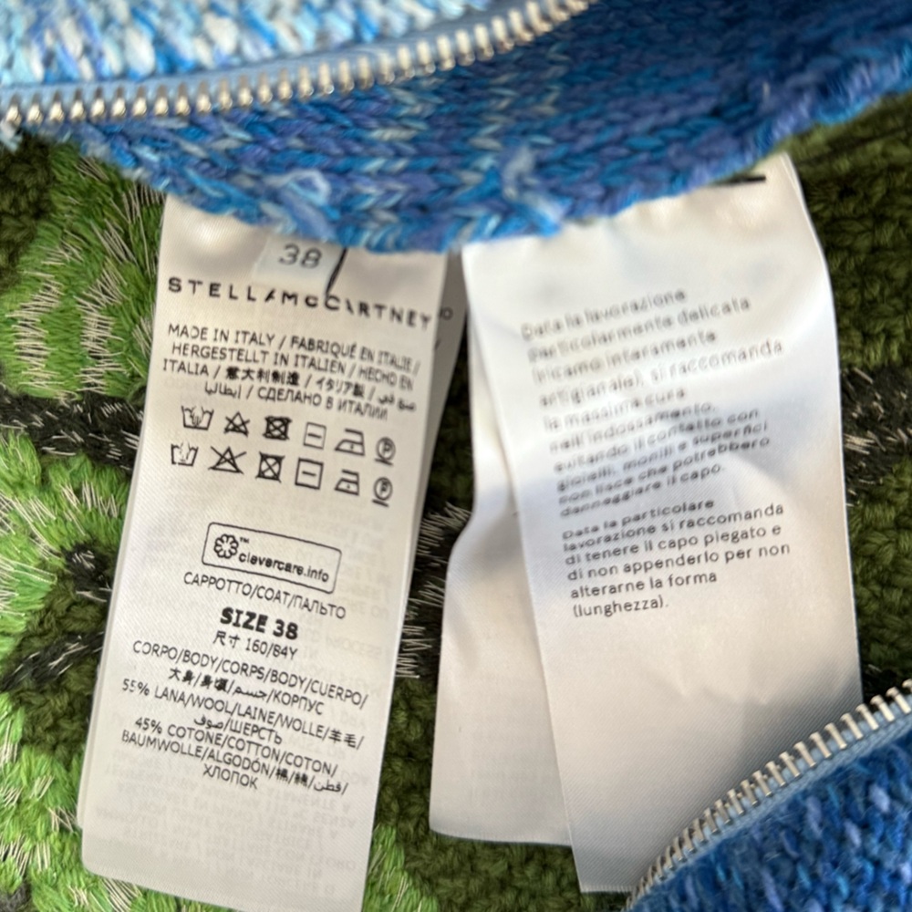 EUC Stella McCartney Kind Smile Intarsia Cardigan Multiple colors 38 - Picture 10 of 10